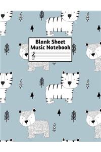 Blank Sheet Music Notebook