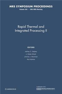 Rapid Thermal and Integrated Processing II: Volume 303