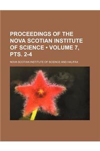 Proceedings of the Nova Scotian Institute of Science (Volume 7, Pts. 2-4)