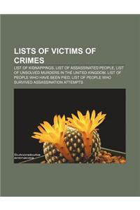 Lists of Victims of Crimes
