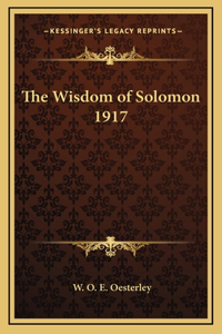 Wisdom of Solomon 1917