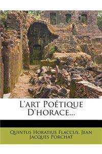 L'Art Poétique d'Horace...