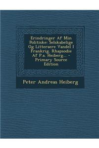 Erindringer AF Min Politiske