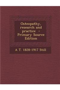 Osteopathy, Research and Practice