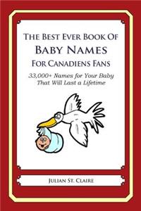 Best Ever Book of Baby Names for Canadiens Fans