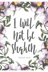 I will not be shaken PSALM 16