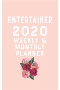 entertainer 2020 Monthly Weekly Planner entertainer Occupation Planner A beautiful