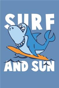 Journal SURF AND SUN Quote Notebook Gift For Men and Women