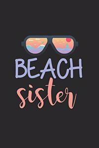 Beach Sister Notebook: Diary Journal 6x9 inches with 120 Lined Pages