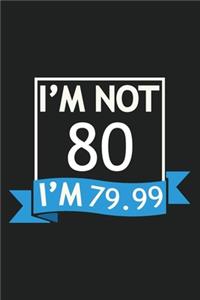 I'm Not 80 I'm 79.99 Composition Notebook
