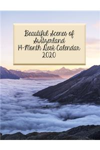 Beautiful Scenes of Switzerland 14-Month Desk Calendar 2020