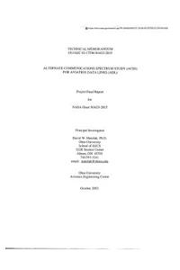 Alternate Communications Spectrum Study (Acss) for Aviation Data Links (Adl)