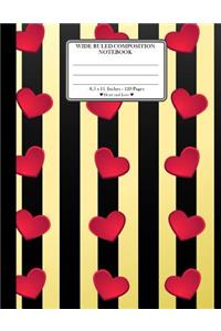 Wide Ruled Composition Notebook. 8.5