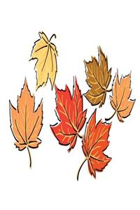 Colorful Fall Maple Leaves School Composition Book 130 Pages