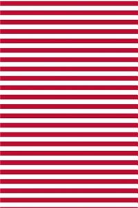 2019 Weekly Planner Red White Stripes Design Pattern 134 Pages