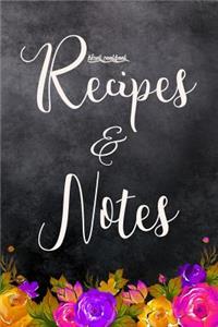 Blank Cookbook Recipes & Notes