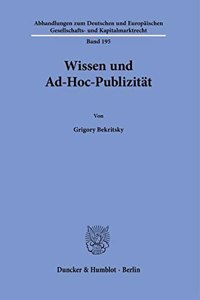 Wissen Und Ad-Hoc-Publizitat