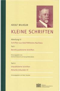 Adolf Wilhelm: Kleine Schriften