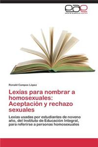 Lexias Para Nombrar a Homosexuales