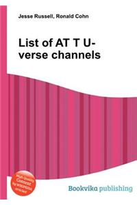 List of at T U-Verse Channels