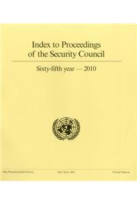Index to Proceedings of the Security Council 2010