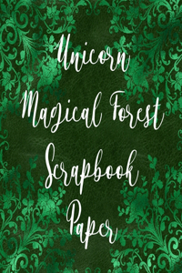 Unicorn Magical Forest Scrapbook Paper