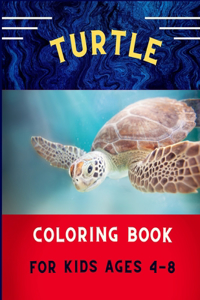 Turtle coloring book for kids ages 4-8