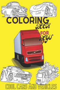 Coloring Books For Boys Cool Cars And Vehicles