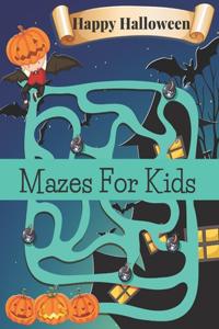 Happy Halloween Mazes For Kids