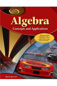 Algebra: Concepts and Applications, Volume 2, Student Edition