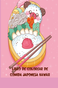 Libro de colorear de comida japonesa Kawaii