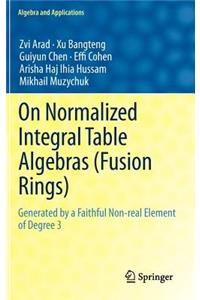 On Normalized Integral Table Algebras (Fusion Rings)