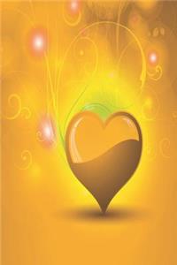 Notizbuch Leuchtendes Herz in Gelb