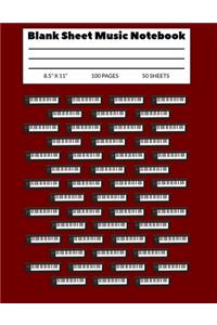 Blank Sheet Music Notebook 8.5