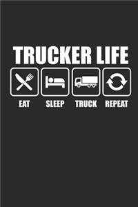 Trucker Life Eat Sleep Truck Repeat