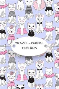 Travel Journal for Kids Cute Cat Lover Diary to Record Traveling Prompt Notebook for Trip Activities & Gratitude Logbook Sketchbook Pages to Draw