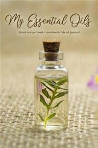 Flora Bottle Aromatherapy Essential Oil Blank Recipe Book