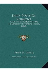 Early Poets Of Vermont