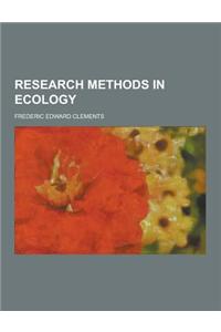 Research Methods in Ecology