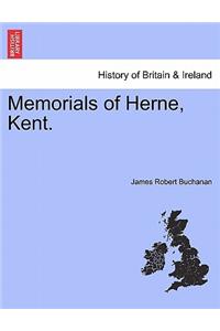 Memorials of Herne, Kent.