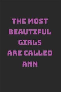 Ann Girl Woman Notebook
