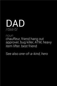 Funny Dad Father Definition Notebook