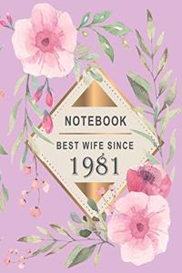 Notebook - Best Wife Since 1981