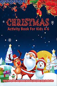 CHRISTMAS Activity Book For Kids Ages 4-6