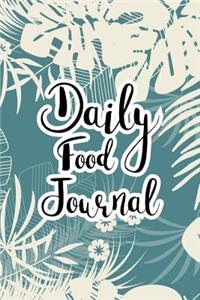 Daily Food Journal: Simple Way to Healthy. Floral cover design.