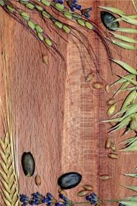 Rice, Barley, and Wheat on a Wooden Plank Journal