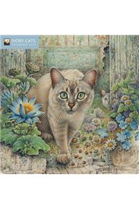 Ivory Cats - mini wall calendar 2019 (Art Calendar)