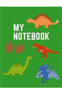 My Notebook. for Dinosaur Fans. Blank Lined Journal Planner Diary.