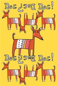 Journal Notebook For Dog Lovers, Red Dogs in a Row 1