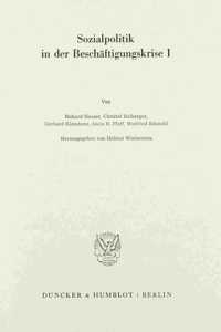 Sozialpolitik in Der Beschaftigungskrise I